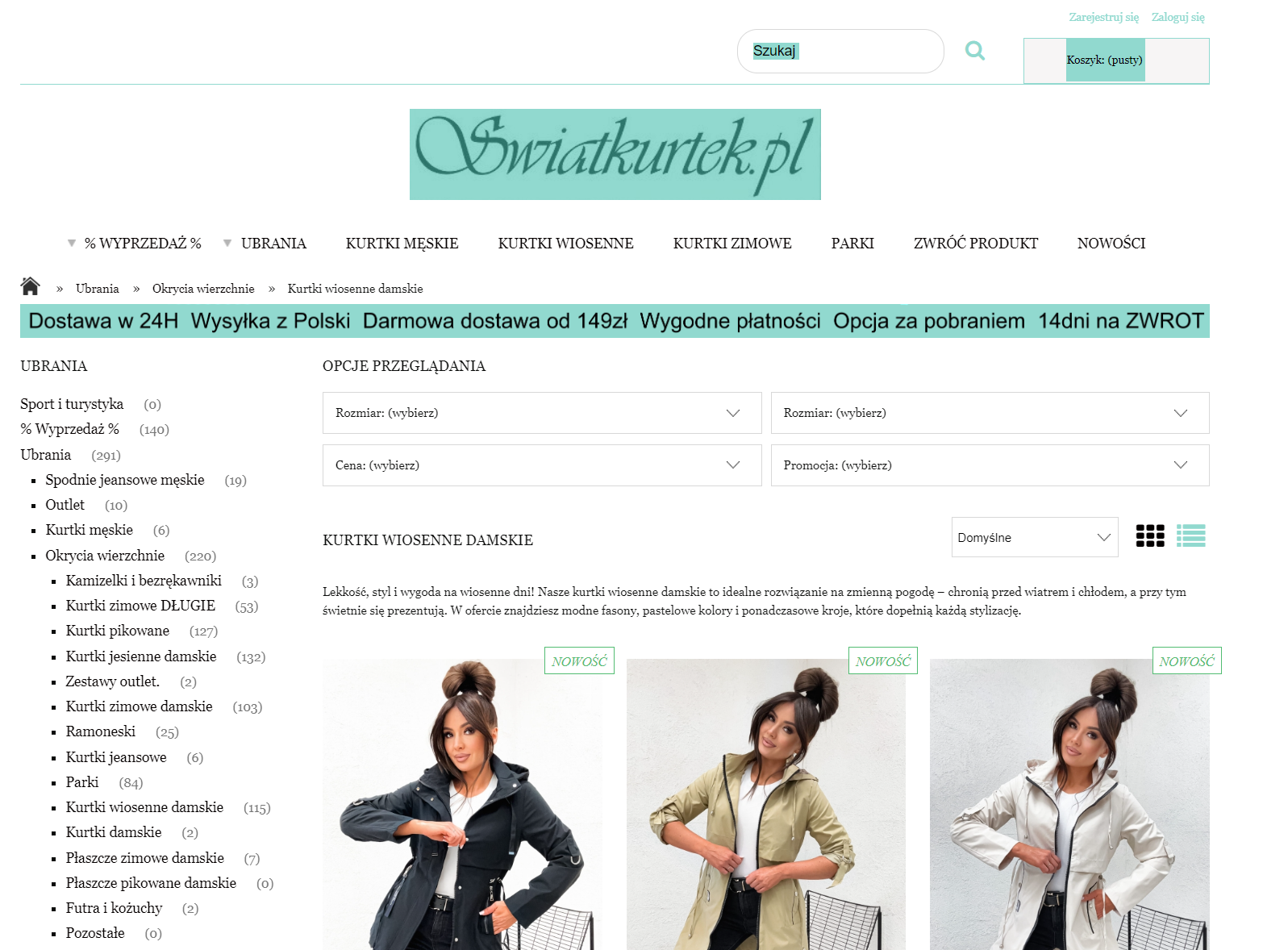 Jak dobrać kurtkę wiosenną damską do sylwetki?