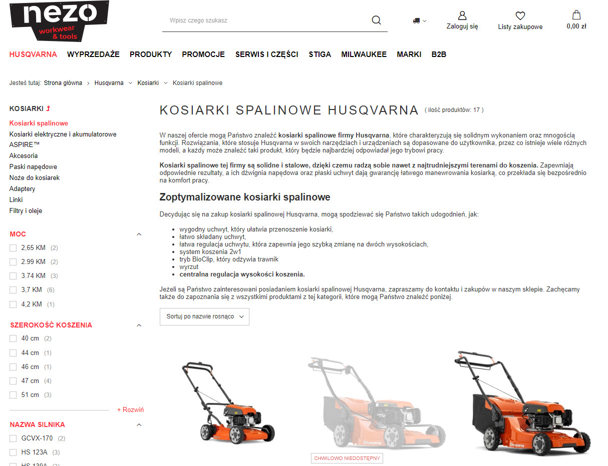 Kosiarki spalinowe Husqvarna w pielęgnacji dużych trawników