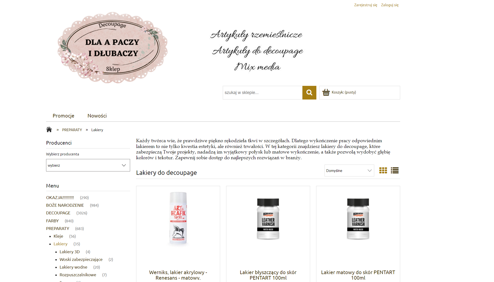 Mat, połysk czy satyna? Porównanie lakierów do decoupage