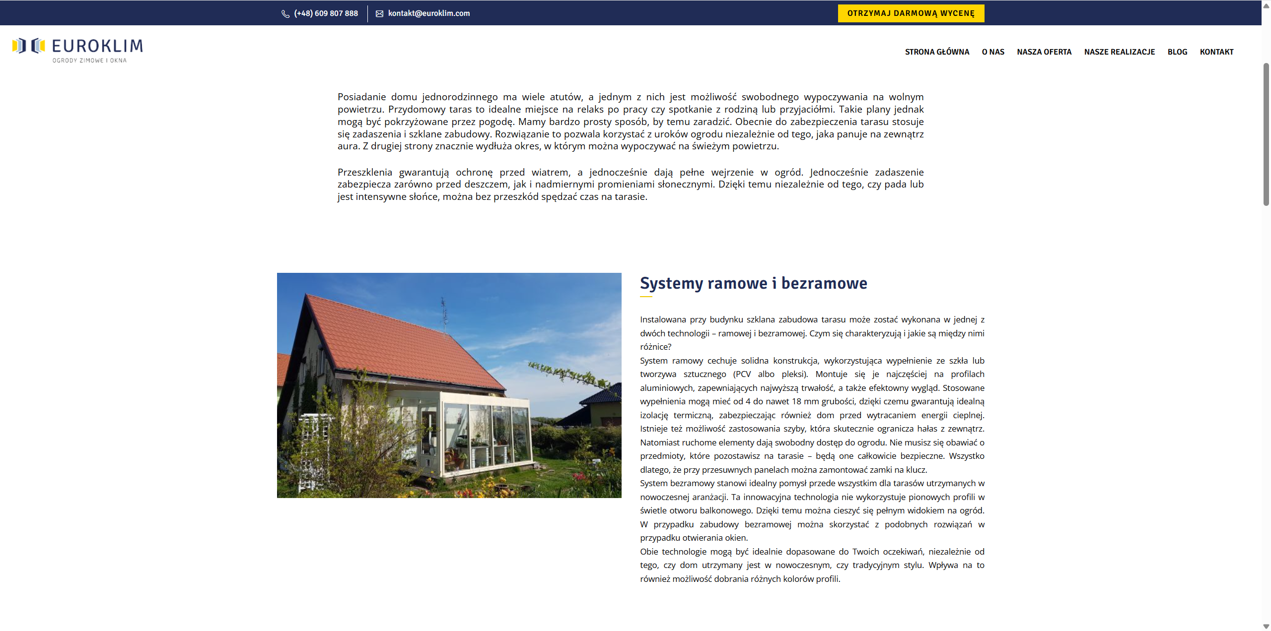 Taras zamknięty szkłem - alternatywa dla ogrodu zimowego